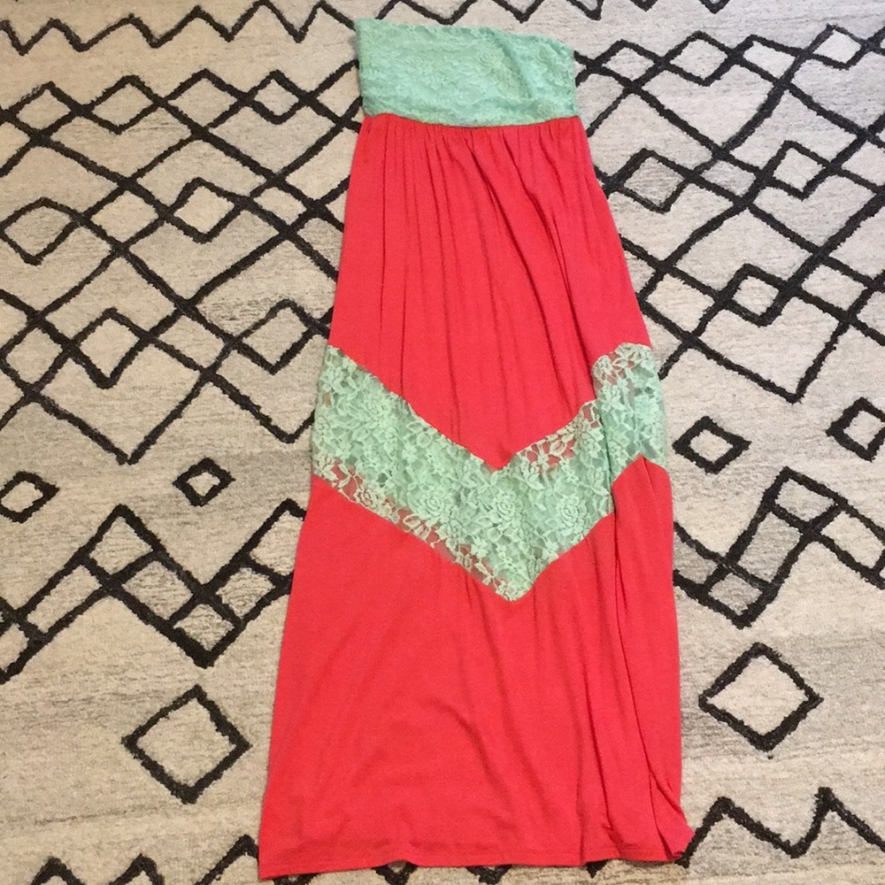 Colorful summer maxi dress